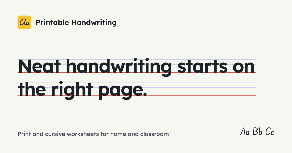 Printable Worksheet Packs and Workbooks (PDF) | Printable Handwriting
